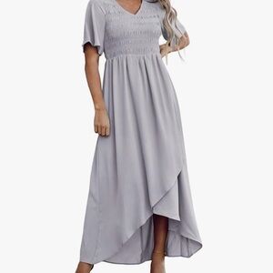 Elegant Gray Maxi Dress